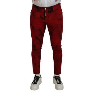 Dsquared² Red Cotton Tie Dye Skinny Casual Denim Men's Jeans (Pre-Owned)